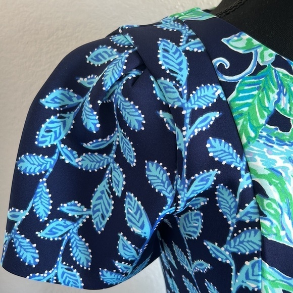 NWT Lily Pulitzer Lelicia Dress High Tide Navy Size 2 - Picture 9 of 16